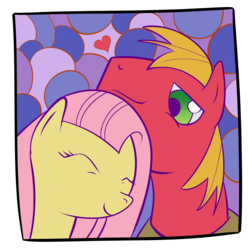 Size: 3000x3000 | Tagged: safe, artist:guephren, big macintosh, fluttershy, earth pony, pony, g4, heart, male, ship:fluttermac, shipping, stallion, straight