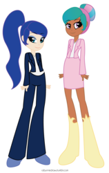 Size: 636x1006 | Tagged: safe, artist:robynne, princess celestia, princess luna, human, equestria girls, g4, dark skin, duo, duo female, female, human coloration, humanized, royal sisters, siblings, simple background, sisters, transparent background
