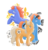 Size: 900x939 | Tagged: safe, artist:chibiworks, ace, lancer, teddy, earth pony, pony, g1, my little pony tales, bipedal, female, football, male, rearing, simple background, transparent background, trio