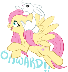 Size: 800x849 | Tagged: safe, artist:clovercoin, angel bunny, fluttershy, g4, angel riding fluttershy, rabbits riding ponies, riding