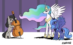 Size: 990x608 | Tagged: safe, octavia melody, princess celestia, princess luna, g4, s1 luna