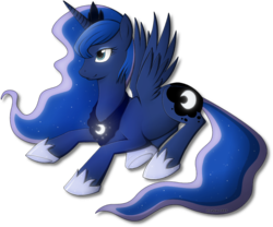 Size: 926x771 | Tagged: safe, artist:latias1995, princess luna, pony, g4, female, prone, solo