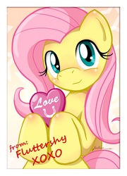 Size: 900x1250 | Tagged: safe, artist:furboz, fluttershy, pony, g4, female, heart, solo