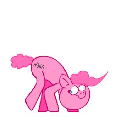 Size: 400x400 | Tagged: safe, artist:catfood-mcfly, pinkie pie, earth pony, pony, g4, animated, dumb running ponies, female, pronking