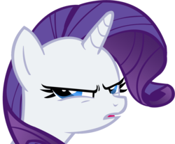 Size: 1188x986 | Tagged: safe, artist:santafer, rarity, pony, g4, female, reaction image, simple background, solo, transparent background, vector