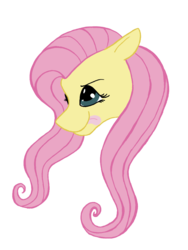 Size: 750x1000 | Tagged: safe, artist:osirisanimus, fluttershy, pony, g4, bust, female, mare, simple background, smiling, solo, tongue out, transparent background