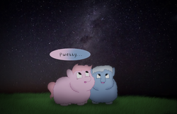 Size: 1508x970 | Tagged: safe, artist:gowdie, fluffy pony, fluffy pony original art, stars, valentine's day