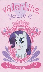 Size: 753x1272 | Tagged: safe, artist:capnpea, edit, rarity, horse, pony, unicorn, g4, 2013, brony history, female, fimbriae, holiday, mare, nostalgia, tumblr, valentine, valentine you're a horse, valentine's day, valentine's day card