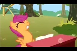 Size: 960x640 | Tagged: safe, scootaloo, g4, exploitable, youtube link