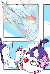 Size: 1124x1664 | Tagged: safe, artist:sncunleashed, rainbow dash, rarity, g4, animated, comic, female