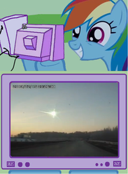 Size: 512x701 | Tagged: safe, rainbow dash, g4, exploitable meme, russian meteor, sonic rainboom, tv meme