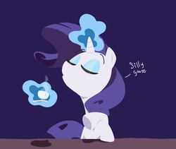 Size: 1021x861 | Tagged: safe, artist:burrburro, rarity, g4, cutout, drink, eyes closed, lineless, magic, motherbucking fabulous, raritea, silly goose, tea, telekinesis