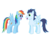 Size: 1024x768 | Tagged: safe, artist:dreamy-tommy, rainbow dash, soarin', pegasus, pony, g4, duo, female, male, mare, ship:soarindash, shipping, simple background, stallion, straight, transparent background, vector