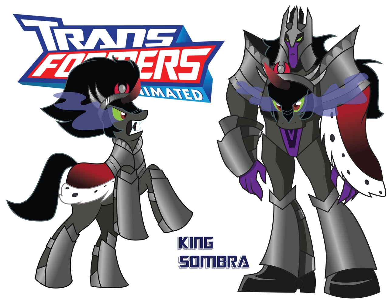 244416 - safe, artist:inspectornills, king sombra, robot, crossover,  transformares, transformerfied, transformers, transformers animated -  Derpibooru