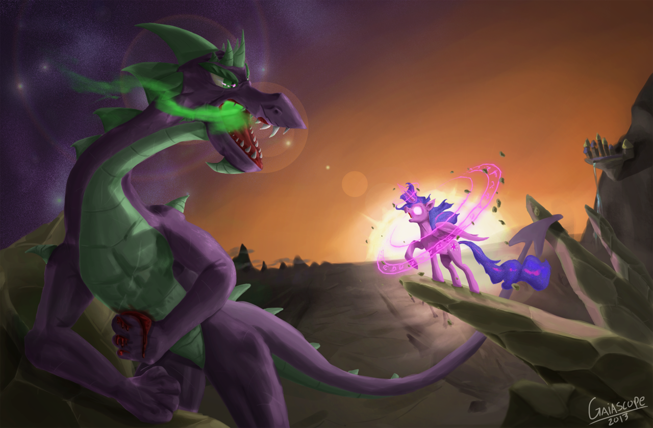 safe, artist:gaiascope, <b>spike</b>, twilight sparkle, alicorn, pony, g4, adult <b>s...</b>