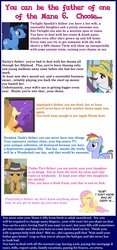 Size: 1220x2600 | Tagged: safe, fluttershy, hondo flanks, igneous rock pie, night light, rainbow blaze, g4, applejack's dad, applejack's parents, game, hilarious in hindsight, text