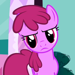 Size: 500x500 | Tagged: safe, screencap, berry punch, berryshine, earth pony, pony, g4, green isn't your color, season 1, female, frown, reaction image, solo, unamused