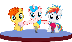 Size: 940x554 | Tagged: safe, artist:rariedash, oc, oc only, oc:rariedash, animated, milkshake ponies