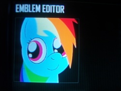 Size: 3264x2448 | Tagged: safe, artist:nostalbyte, rainbow dash, g4, call of duty, call of duty: black ops 2, emblem, emblem editor, photo