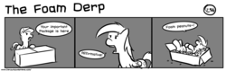 Size: 1280x404 | Tagged: safe, artist:tetrapony, derpy hooves, pegasus, pony, comic:the daily derp, g4, female, mare, packing peanuts