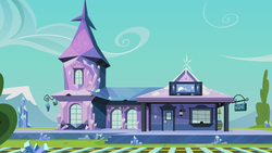 Size: 5333x3000 | Tagged: safe, artist:cloudshadezer0, g4, background, bell, crystal empire, high res, no pony, scenery, show accurate, train station, vector