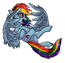 Size: 1546x1500 | Tagged: safe, artist:gonedreamer, rainbow dash, pegasus, pony, g4, female, mare, open mouth, simple background, solo, transparent background, upside down