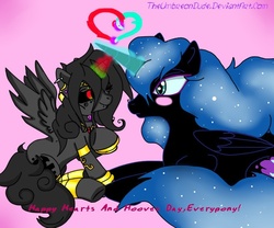 Size: 660x550 | Tagged: safe, artist:theumbreondude, nightmare moon, oc, g4