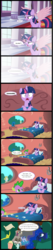 Size: 2104x10000 | Tagged: safe, artist:hatbulbproductions, discord, princess luna, spike, twilight sparkle, alicorn, dragon, pony, unicorn, g4, comic, lying down, on back, sleeping, trolluna, unicorn twilight