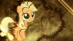 Size: 1920x1080 | Tagged: safe, artist:lktronikamui, applejack, g4, filly, wallpaper, younger