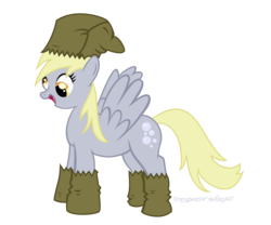 Size: 1500x1248 | Tagged: safe, artist:emmybear24, derpy hooves, pegasus, pony, g4, female, mare, simple background, solo, spread wings, transparent background, wings