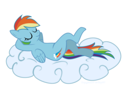 Size: 1500x1125 | Tagged: safe, artist:emmybear24, rainbow dash, pony, g4, cloud, female, solo