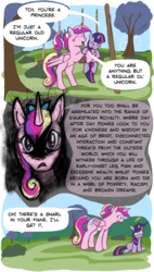 Size: 600x1060 | Tagged: safe, artist:crowneprince, princess cadance, twilight sparkle, g4, comic, filly