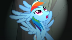 Size: 1280x720 | Tagged: safe, artist:invalid nickname, edit, screencap, rainbow dash, g4, wat, wing ears, wings