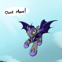 Size: 981x980 | Tagged: safe, artist:theparagon, bat pony, pony, hunted luna, g4, night guard