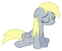 Size: 3891x3184 | Tagged: safe, artist:puetsua, derpy hooves, pegasus, pony, g4, eyes closed, female, mare, sad, simple background, solo, transparent background, vector