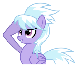 Size: 3031x2620 | Tagged: safe, artist:puetsua, edit, cloudchaser, pegasus, pony, g4, female, mare, rainbow dash salutes, recolor, salute, simple background, solo, transparent background, vector