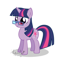 Size: 1800x1800 | Tagged: safe, artist:puetsua, twilight sparkle, pony, unicorn, g4, 3d glasses, female, glasses, solo, unicorn twilight