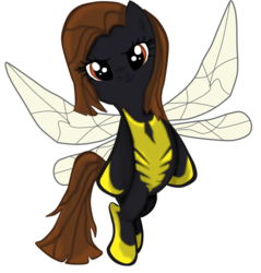 Size: 556x582 | Tagged: safe, artist:urdeh, wasp, janet van dyne, marvel, ponified