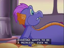 Size: 640x480 | Tagged: safe, screencap, master kenbroath gilspotten heathspike, dragon, g3, the princess promenade, closed captioning, hilarious in hindsight, princess