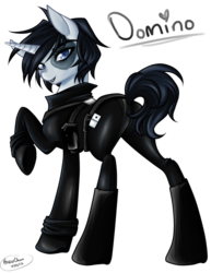 Size: 808x989 | Tagged: safe, artist:magicarin, domino, marvel, ponified, x-men