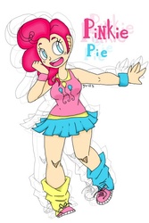 Size: 400x600 | Tagged: safe, artist:yellowvest123, pinkie pie, human, g4, female, humanized, solo