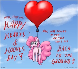 Size: 1400x1250 | Tagged: safe, artist:da-andi, pinkie pie, g4, balloon, flying, hearts and hooves day, then watch her balloons lift her up to the sky