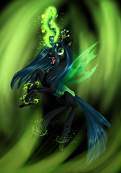 Size: 3500x5000 | Tagged: dead source, safe, artist:rabidpanda7, queen chrysalis, g4, magic