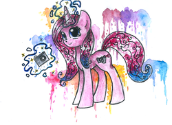 Size: 1440x1046 | Tagged: safe, artist:smartmeggie, oc, oc only, oc:rosa, pony, unicorn, camera