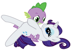 Size: 1210x868 | Tagged: safe, artist:onewingart, rarity, spike, dragon, pony, unicorn, g4, female, interspecies, male, mare, ship:sparity, shipping, simple background, straight, transparent background