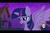 Size: 960x640 | Tagged: safe, screencap, twilight sparkle, alicorn, pony, g4, magical mystery cure, season 3, female, house, hub logo, letterboxing, logo, mare, night, night sky, open mouth, sky, solo, stars, the hub, twilight sparkle (alicorn)