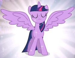 Size: 829x649 | Tagged: safe, screencap, twilight sparkle, alicorn, pony, g4, magical mystery cure, female, mare, solo, twilight sparkle (alicorn), wings