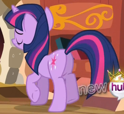 Size: 615x564 | Tagged: safe, screencap, twilight sparkle, pony, g4, magical mystery cure, butt, female, mare, plot
