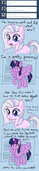 Size: 700x3038 | Tagged: safe, artist:arrkhal, twilight sparkle, oc, oc:heartcall, alicorn, earth pony, pony, g4, magical mystery cure, book, comic, female, mare, tumblr, twilight sparkle (alicorn)