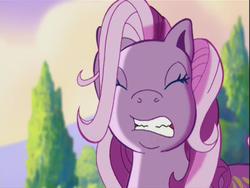Size: 640x480 | Tagged: safe, screencap, wysteria, earth pony, pony, g3, the princess promenade, eyes closed, faic, female, gritted teeth, out of context, solo, teeth